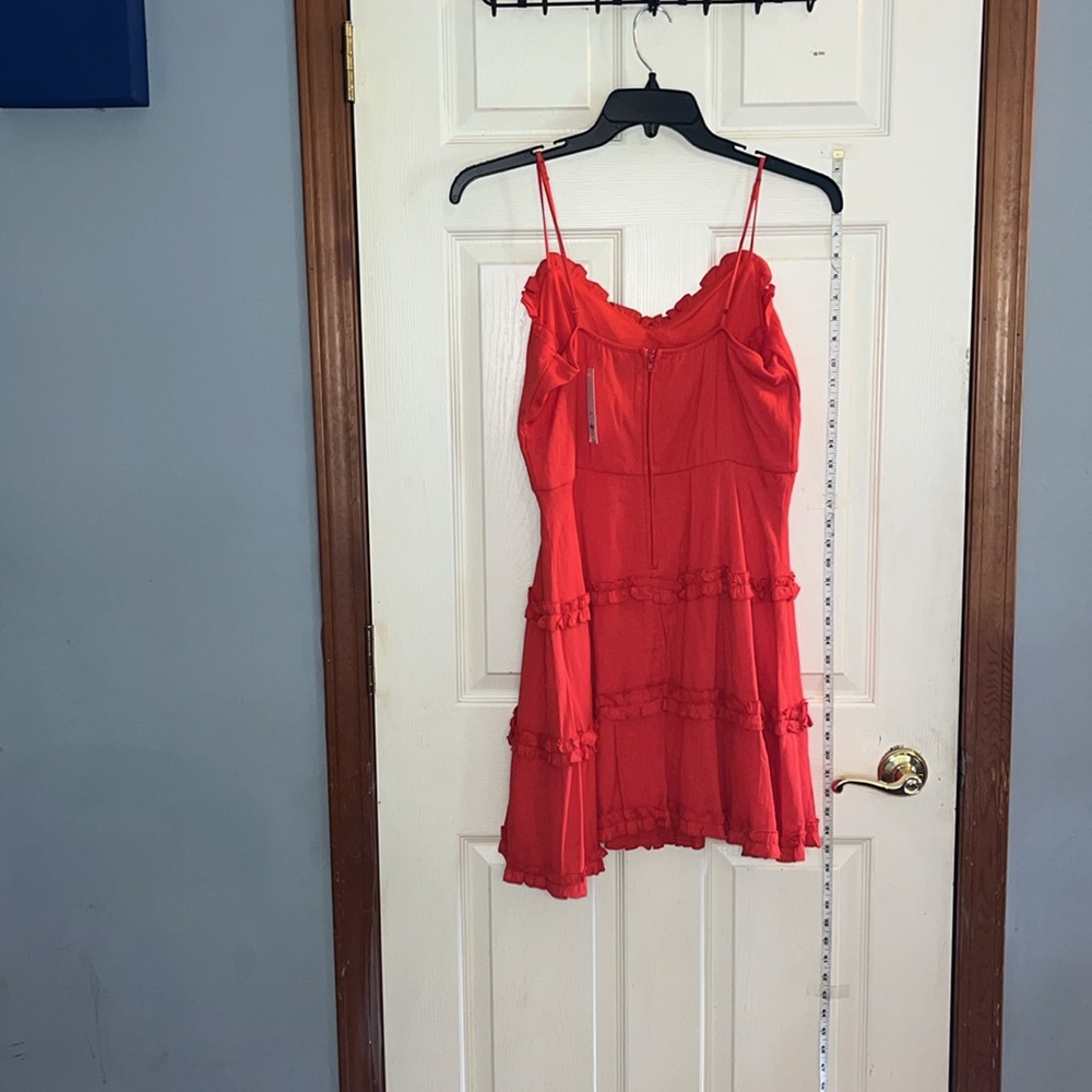 NWT-Francesca's-XL-Red-Spaghetti Strap, tiered ruffles, mini dress/Sundress. - Picture 3 of 12